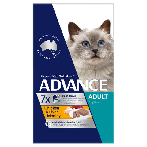 ADVANCE Adult Wet Cat Food Chicken & Liver Medley