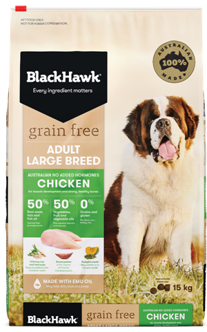 BlackHawk Dog -  Grain Free Adult Large Breed Chicken