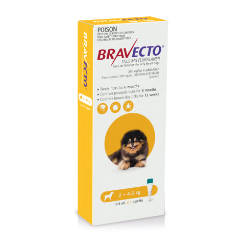 Bravecto Dog - BRAVECTO DOG SPOT ON 2-4.5KG 1PK