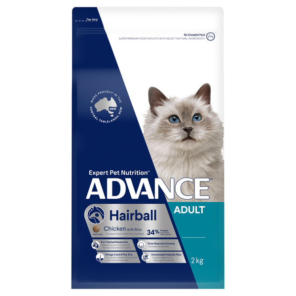 ADVANCE Hairball Adult Dry Cat Food Chicken with Rice