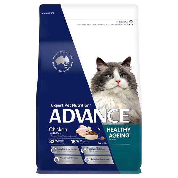 ADVANCE Healthy Ageing Dry Cat Food Chicken with Rice