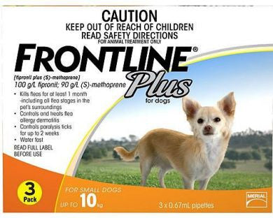 Frontline Plus Dog - Frontline Plus Small Dog (Orange) 0-10Kg