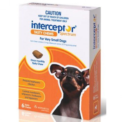 Interceptor Dog - Interceptor Extra Small Dog Chews (Orange) 0-4Kg
