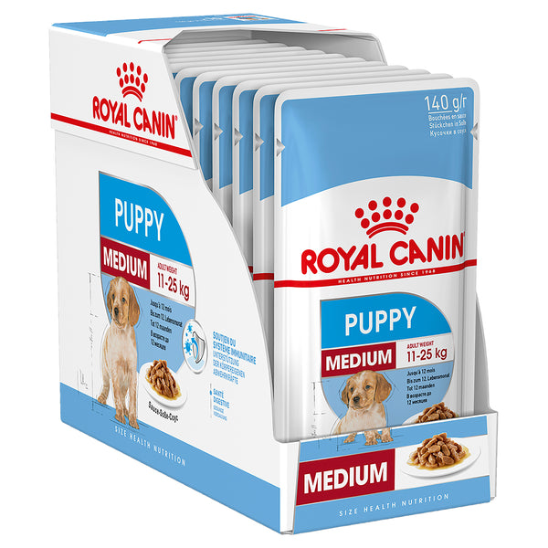Royal Canin Dog - Royal Canin MEDIUM PUPPY GRAVY POUCHES - Wet food