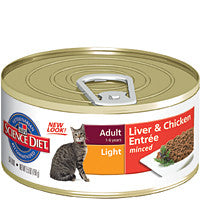 Science Diet Cat - Light Liver & Chicken Cans, Adult