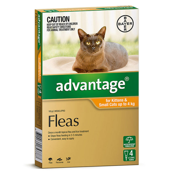 Advantage Cat - Advantage Kittens & Small Cats - (Orange) 0-4Kg