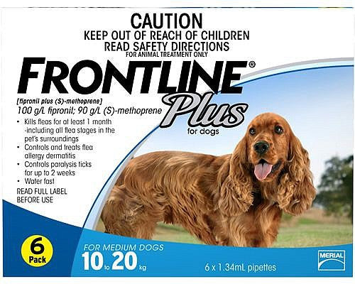 Frontline Plus Dog - Frontline Plus Medium Dog (Blue) 10-20Kg