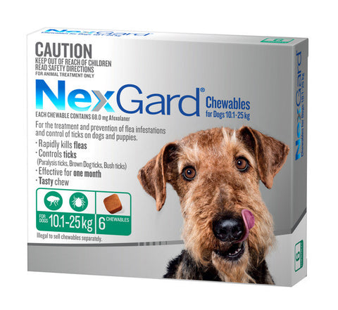 Nexgard Dog - Nexgard Chews Large Dogs 10-25kg (GREEN)