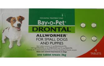 Drontal Dog - Drontal Dog Allwormer Tablets 3Kg - Small Dogs & Puppies